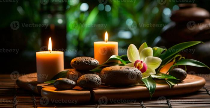 Relaxation spa massage stones waterlily water relax preview beauty